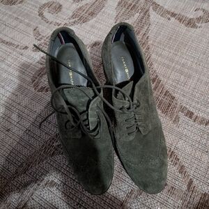 Tommy Hilfiger Women's's Green Suede Heels